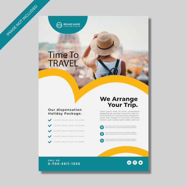 Travel sale flyer design template