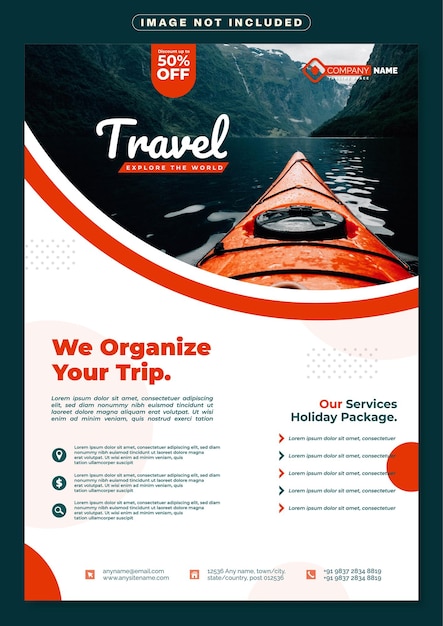 Travel sale flyer new design template