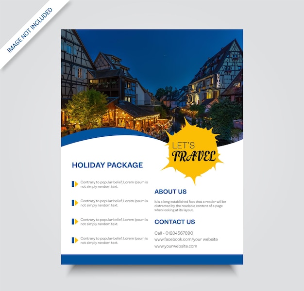 Travel sale flyer premium template