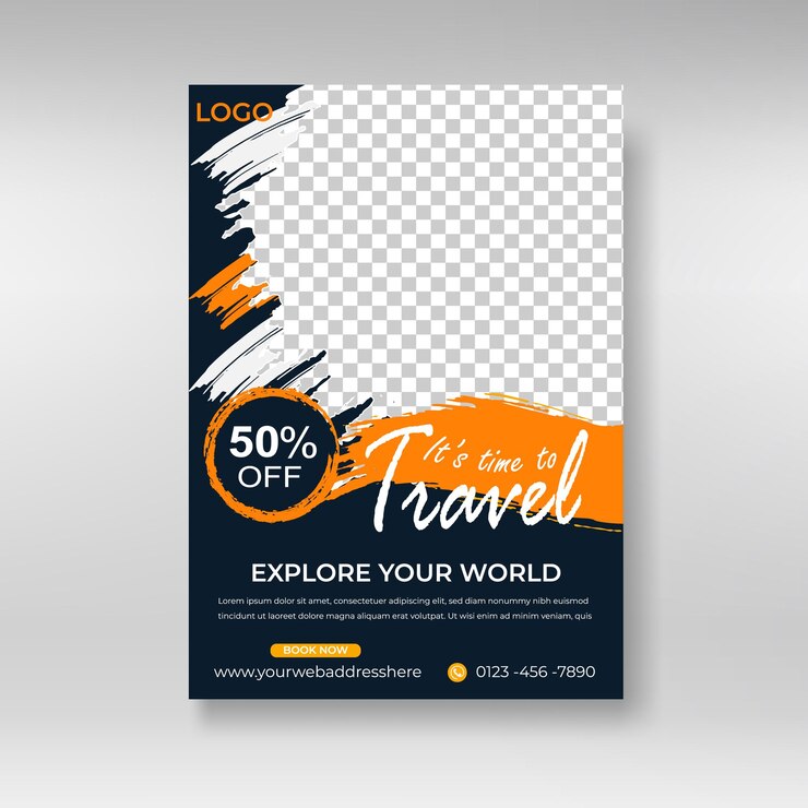 Travel sale flyer template design