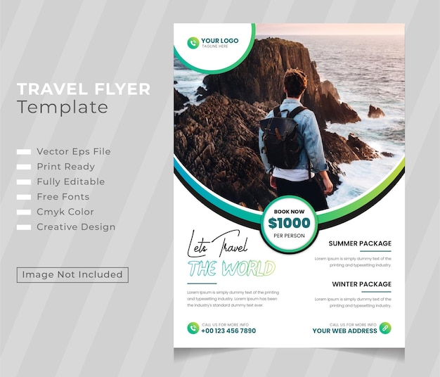 Travel sale flyer template