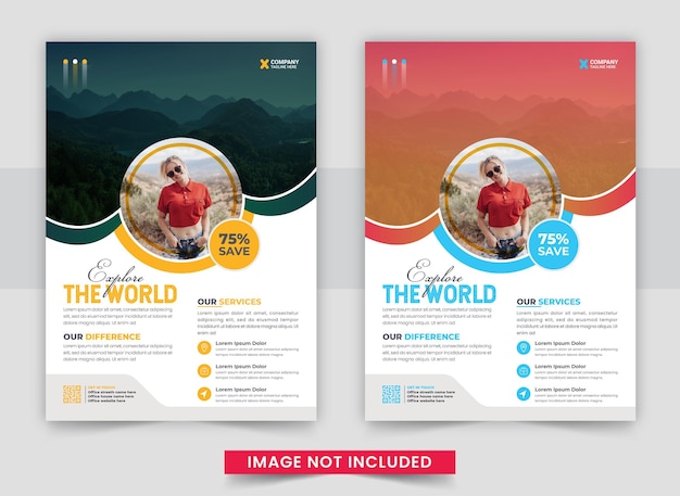 Travel sale flyer template