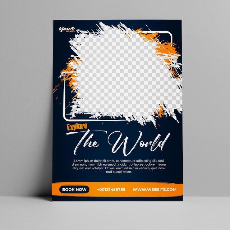 Vector travel sale flyer template