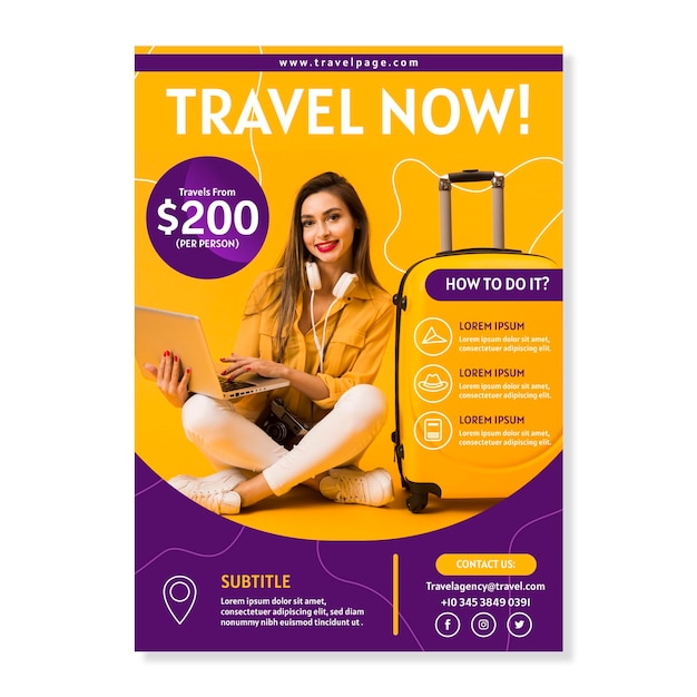 Travel sale flyer with photo)