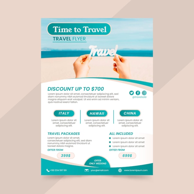 Travel sale flyer