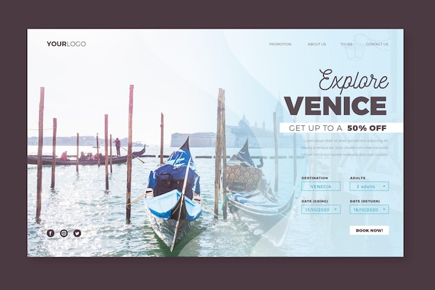 Travel sale landing page template