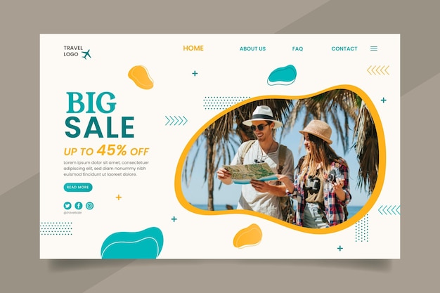 Travel sale landing page template