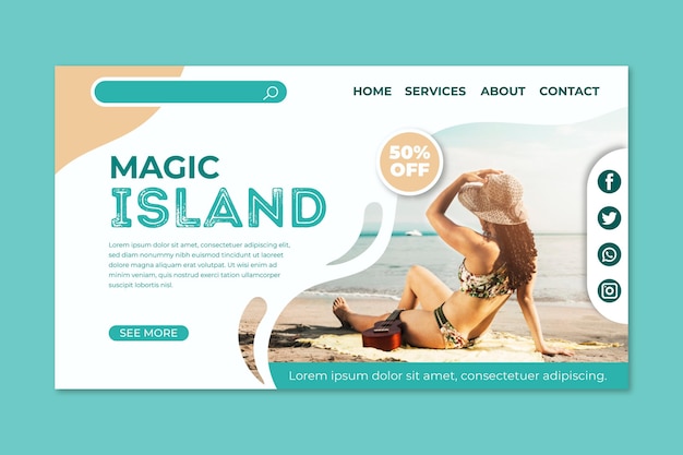 Travel sale landing page