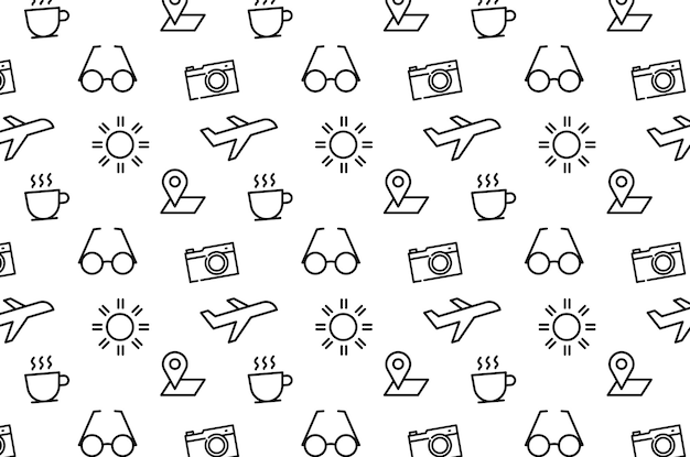 Travel seamless pattern