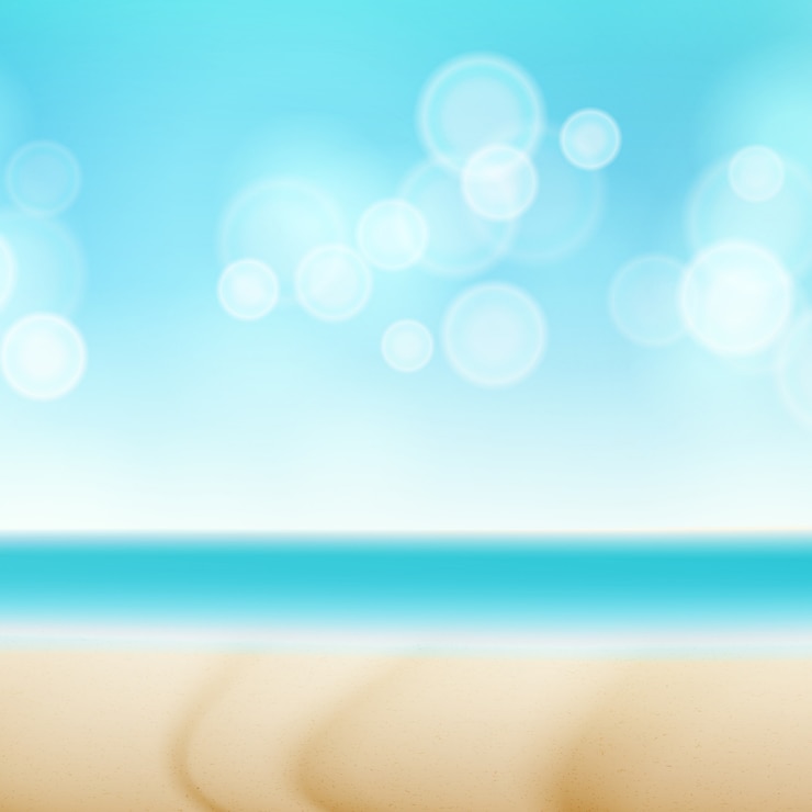 Vector travel seaside view poster.
