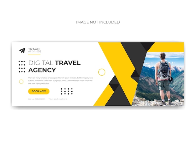 Travel social media post banner ads