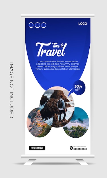 Vector travel social media post design template