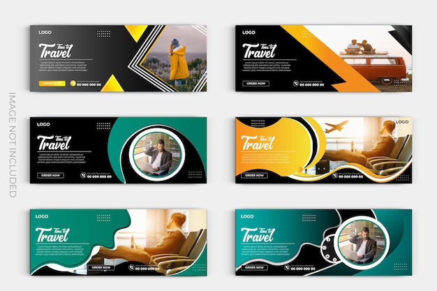 Vector travel social media post design template