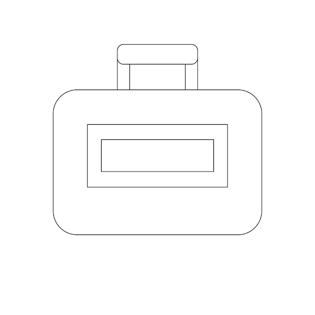 Travel suitcase icon vector