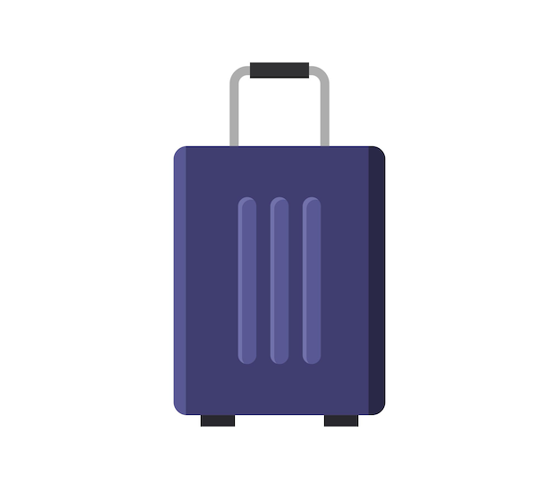 Vector travel suitcase