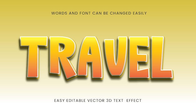 Travel text 3d style