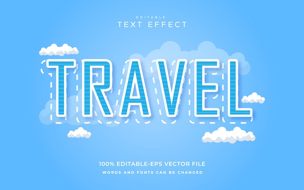 Vector travel text effect