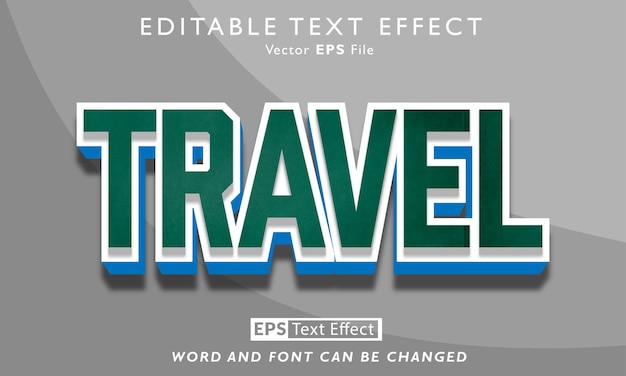 Vector travel text effect