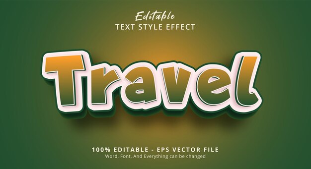 Travel text style effect editable text effect