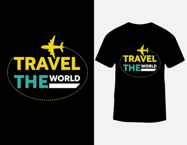 Путешествие по миру дизайн футболки
