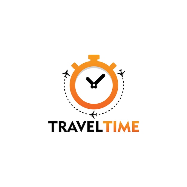 Vector travel time logo template design