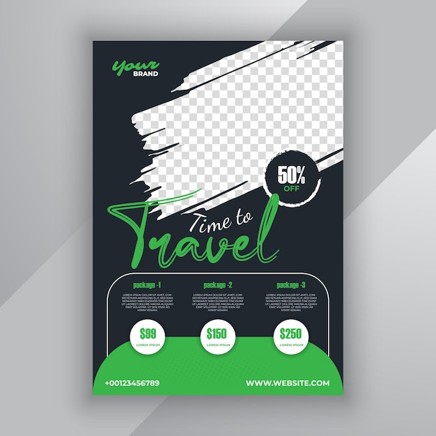 Vector travel tour a4 flyer template