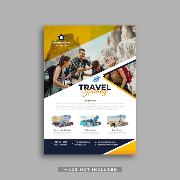 travel tour agency flyer template