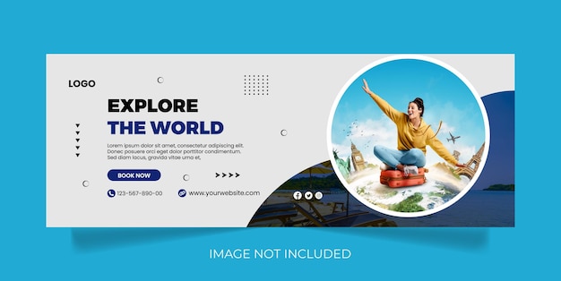 Вектор Турагентство туристическое агентство социальные сети facebook обложка баннер