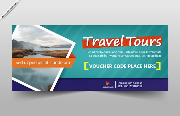 Travel tour banner template