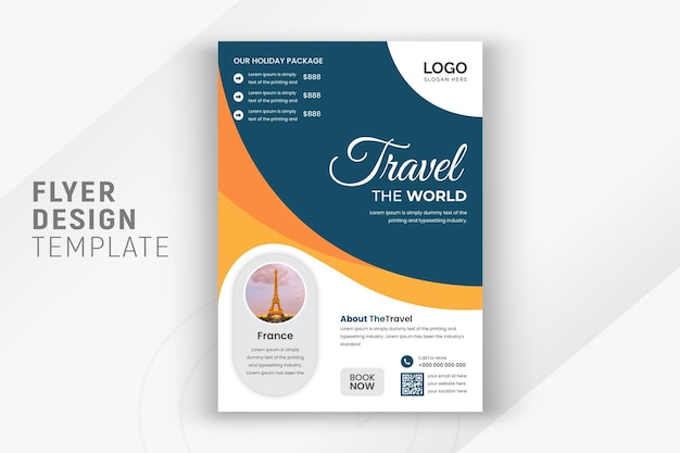 travel and tour business flyer social media post template