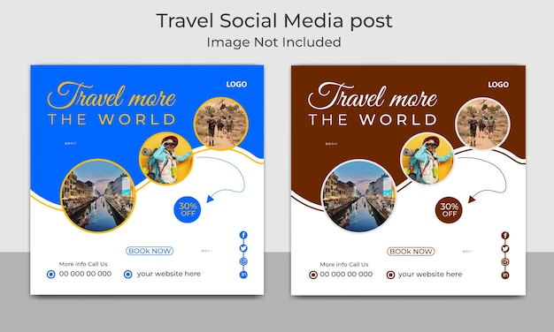 Travel Tour Instagram amp Шаблон оформления поста в социальных сетях