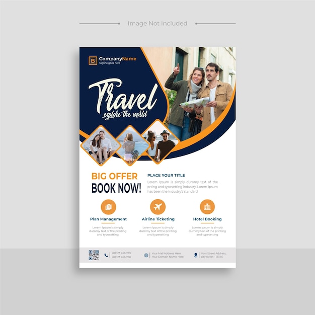 Travel tour sale flyer template