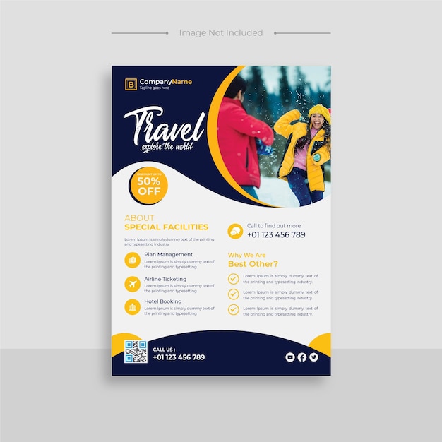 Travel tour sale flyer template