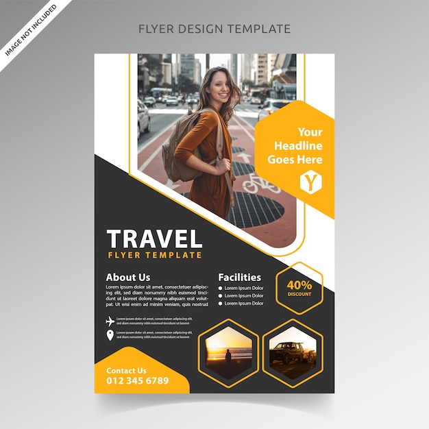 Travel Tour and vacation flyer Template