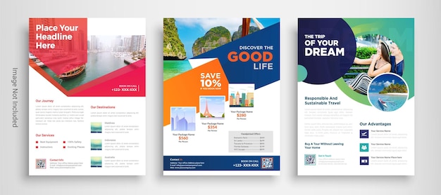 Travel and tourism flyer poster design