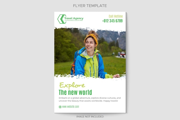 Vector travel and tourism flyer template
