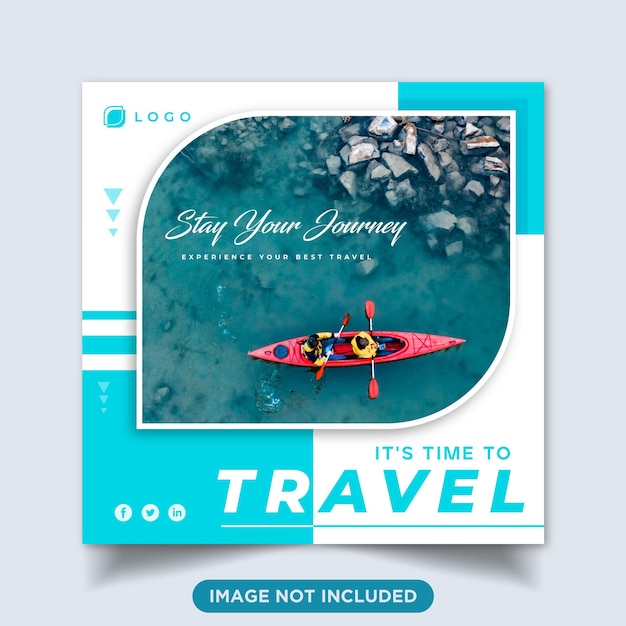 Travel and tourism instagram post or social media post template