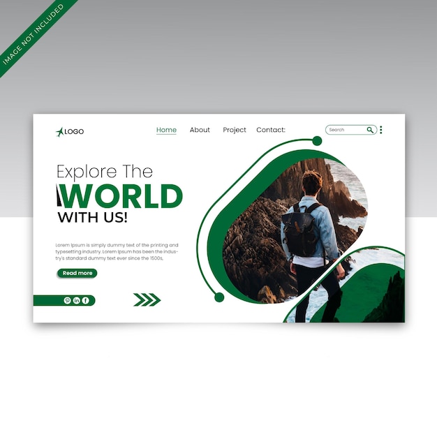 travel and tourism landing page banner template