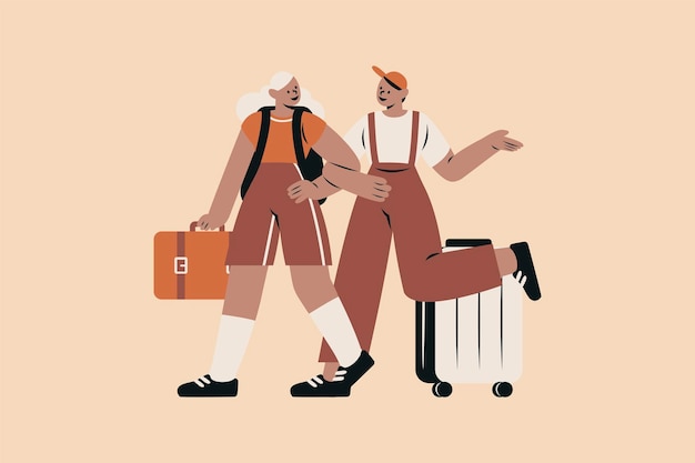 Travel and tourism vector illustration
