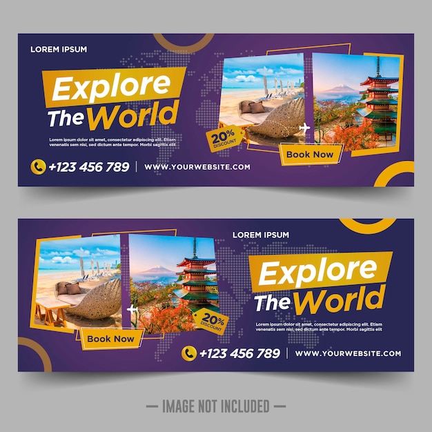 Travel Tours banner template