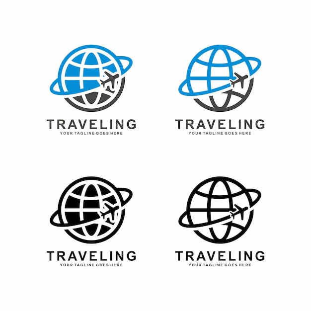 Travel traveling logo tour and travel logo design vector illustration