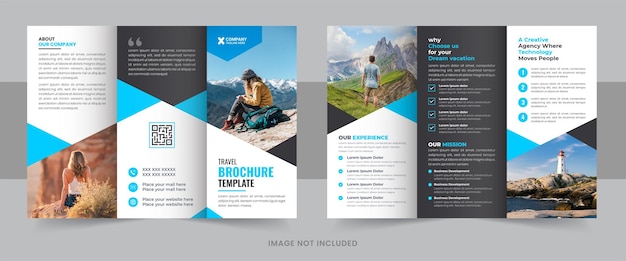 Travel trifold brochure template