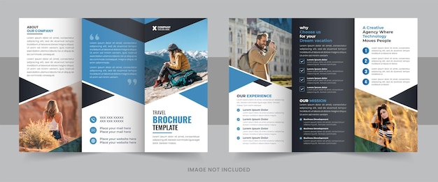 Travel trifold brochure template