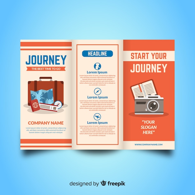 Travel trifold brochure