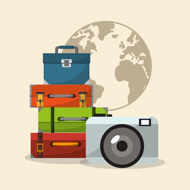 travel vacation or holidays related icons image 