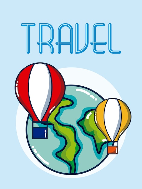 Vector travel and vacations around the world