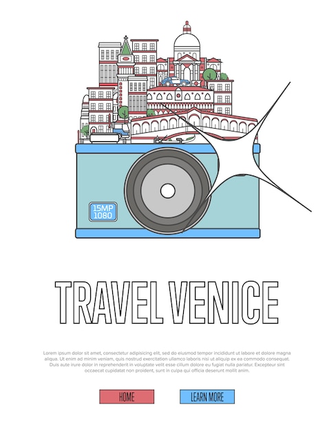 카메라와 함께 여행 베니스 웹 사이트