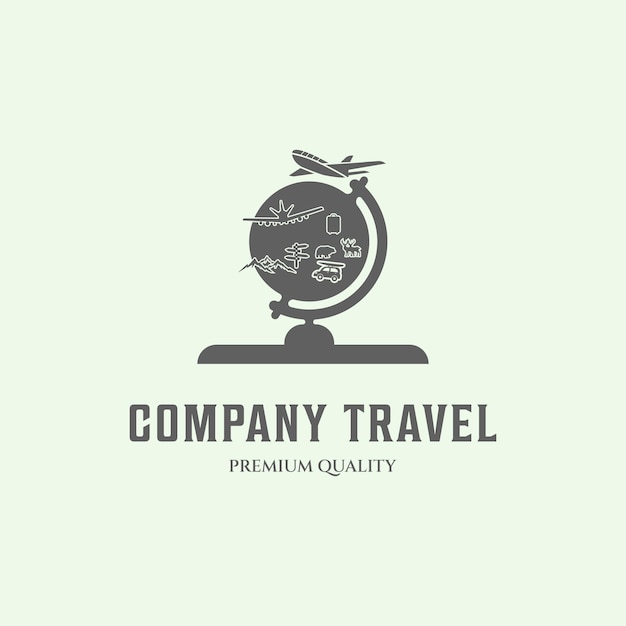 Travel vintage icon logo minimalist vector illustration design