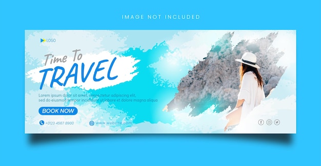 travel web banner facebook cover template