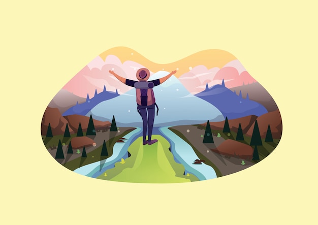 Vector travel  web illustration